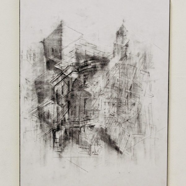 Untitled, pencil on paper-covered MDF, 42 x 59cm (2018)