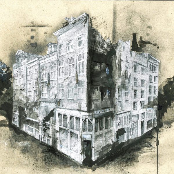 Amsterdam, collage on card, 30 x 42cm (2018)