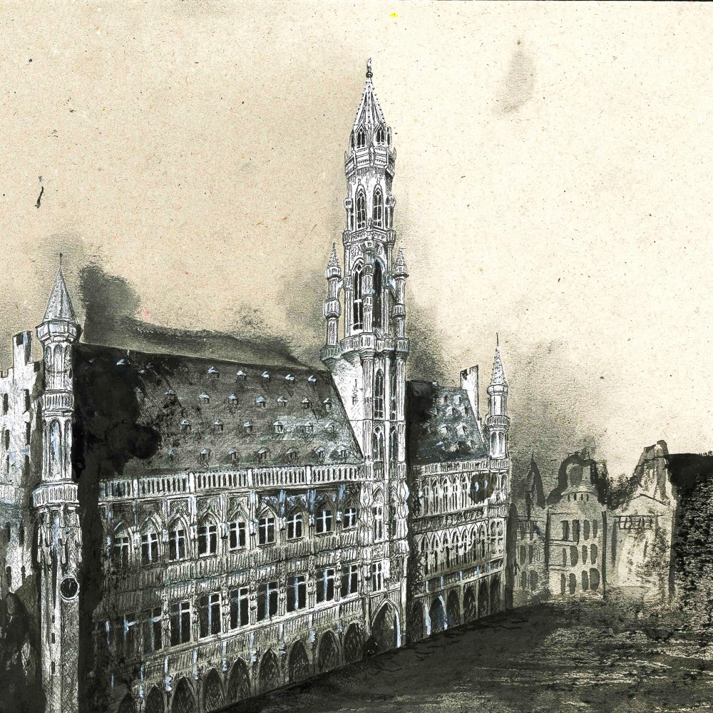 Brussels, collage on card, 30 x 42cm (2018)